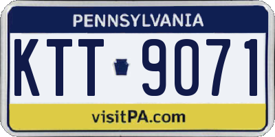 PA license plate KTT9071