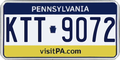 PA license plate KTT9072
