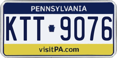 PA license plate KTT9076