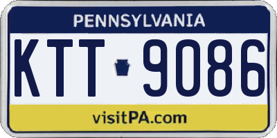 PA license plate KTT9086