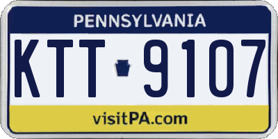 PA license plate KTT9107