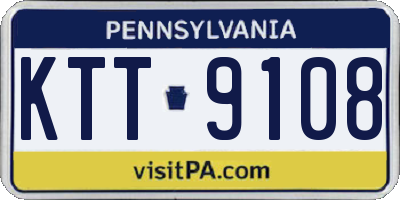 PA license plate KTT9108