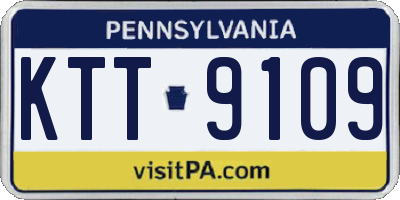 PA license plate KTT9109