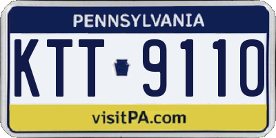 PA license plate KTT9110