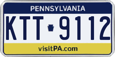 PA license plate KTT9112