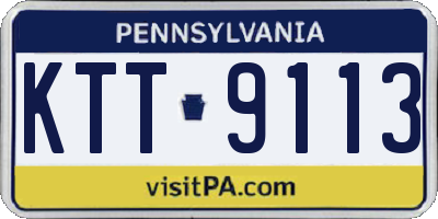 PA license plate KTT9113