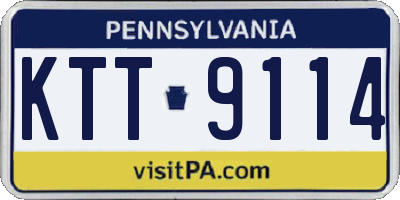 PA license plate KTT9114