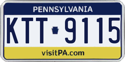 PA license plate KTT9115