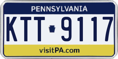 PA license plate KTT9117