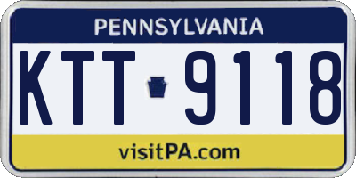 PA license plate KTT9118