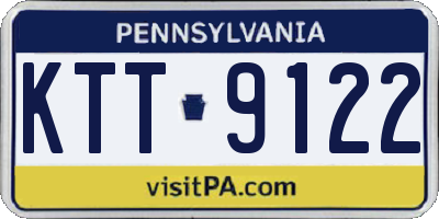 PA license plate KTT9122