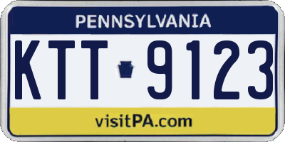 PA license plate KTT9123