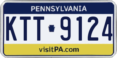 PA license plate KTT9124
