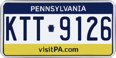 PA license plate KTT9126