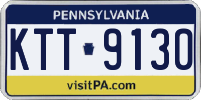 PA license plate KTT9130
