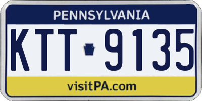 PA license plate KTT9135