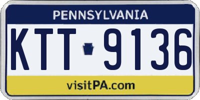 PA license plate KTT9136
