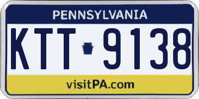 PA license plate KTT9138
