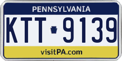 PA license plate KTT9139