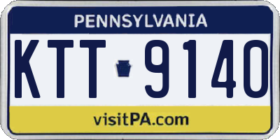 PA license plate KTT9140