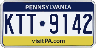 PA license plate KTT9142