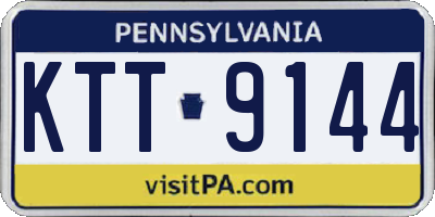 PA license plate KTT9144