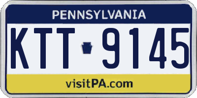 PA license plate KTT9145