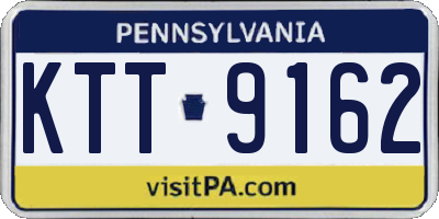 PA license plate KTT9162