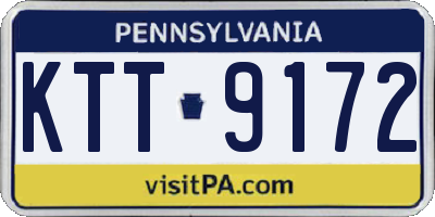 PA license plate KTT9172