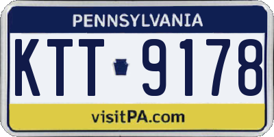 PA license plate KTT9178