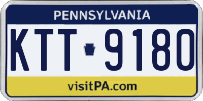 PA license plate KTT9180