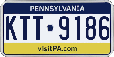 PA license plate KTT9186