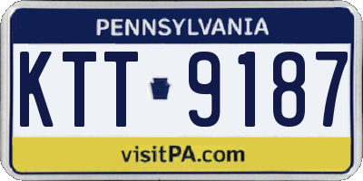 PA license plate KTT9187