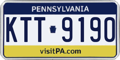 PA license plate KTT9190