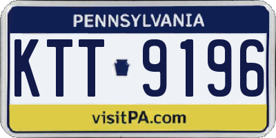 PA license plate KTT9196