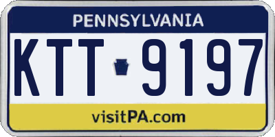 PA license plate KTT9197
