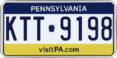PA license plate KTT9198
