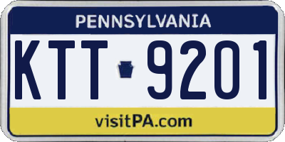 PA license plate KTT9201
