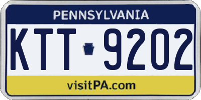 PA license plate KTT9202