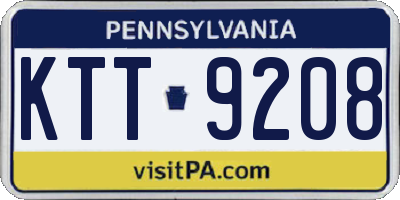 PA license plate KTT9208