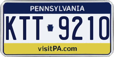 PA license plate KTT9210