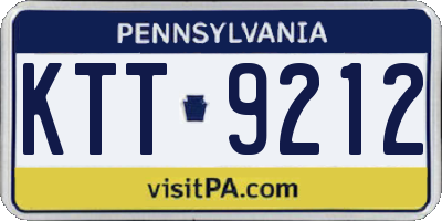PA license plate KTT9212