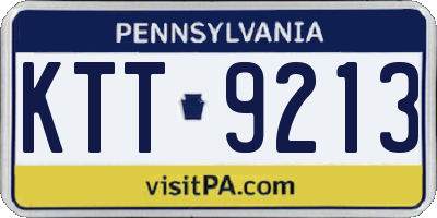 PA license plate KTT9213