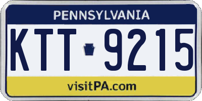 PA license plate KTT9215