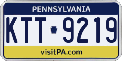 PA license plate KTT9219