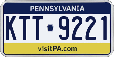 PA license plate KTT9221