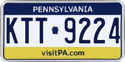 PA license plate KTT9224