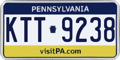 PA license plate KTT9238