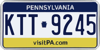 PA license plate KTT9245