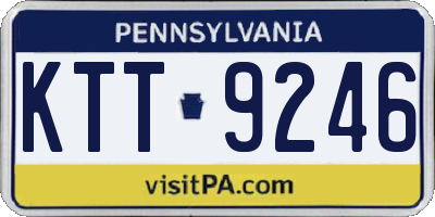 PA license plate KTT9246